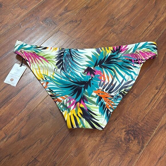 NWT Shade & Shore XL (16) Beach Low Rise Cheeky Bikini Swim Tropical Bottom - Picture 4 of 6